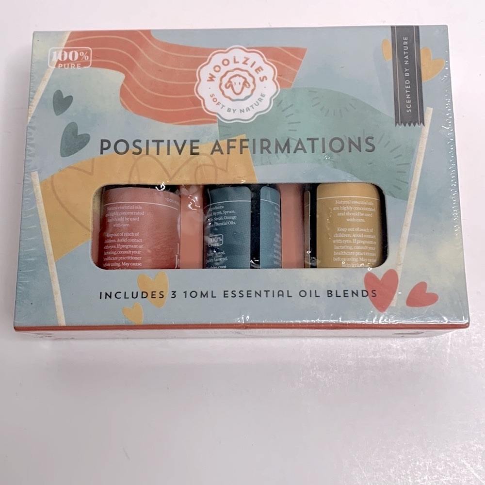 Positive Affirmations Set of Essential Oil Blends Joyful Tranquil Travel Pouch